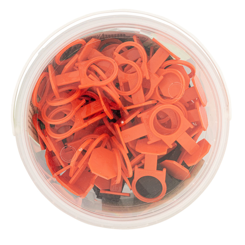 Комплект зажим + клин для системы выравнивания плитки СВП Кольцо, 50/50 шт. в ведре Сибртех (88112)