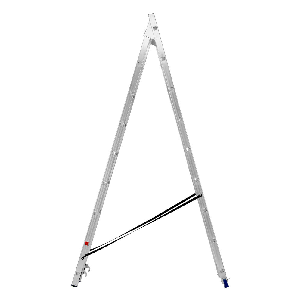 Лестница, 2 х 9 ступеней, алюминиевая, двухсекционная, Сибртех (97909)