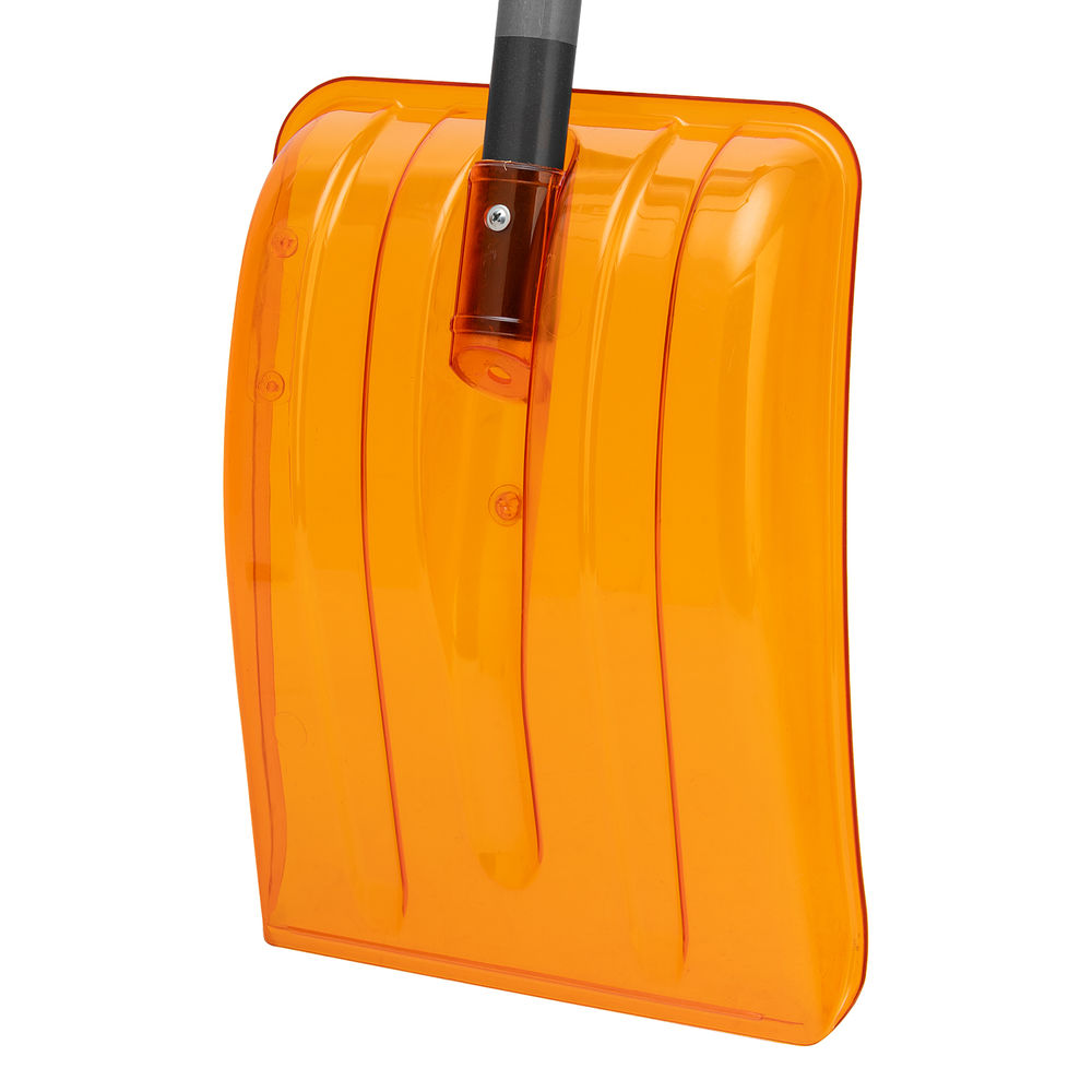 Лопата для уборки снега, поликарбонат, 270х360х840 мм, стальной черенок, усиленная Сибртех (61673)