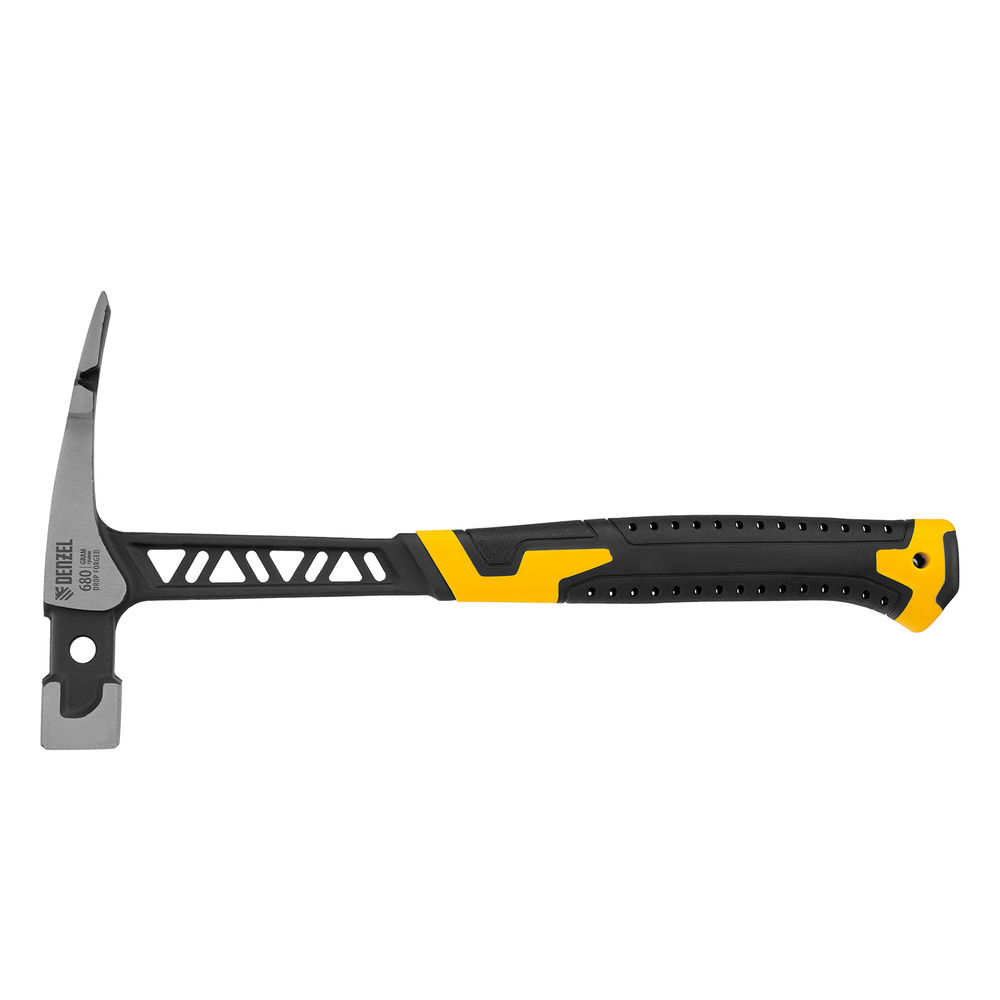 Молоток каменщика 680 г, цельнокованый, двухкомпонентная обрезиненная рукоятка Denzel (10633)