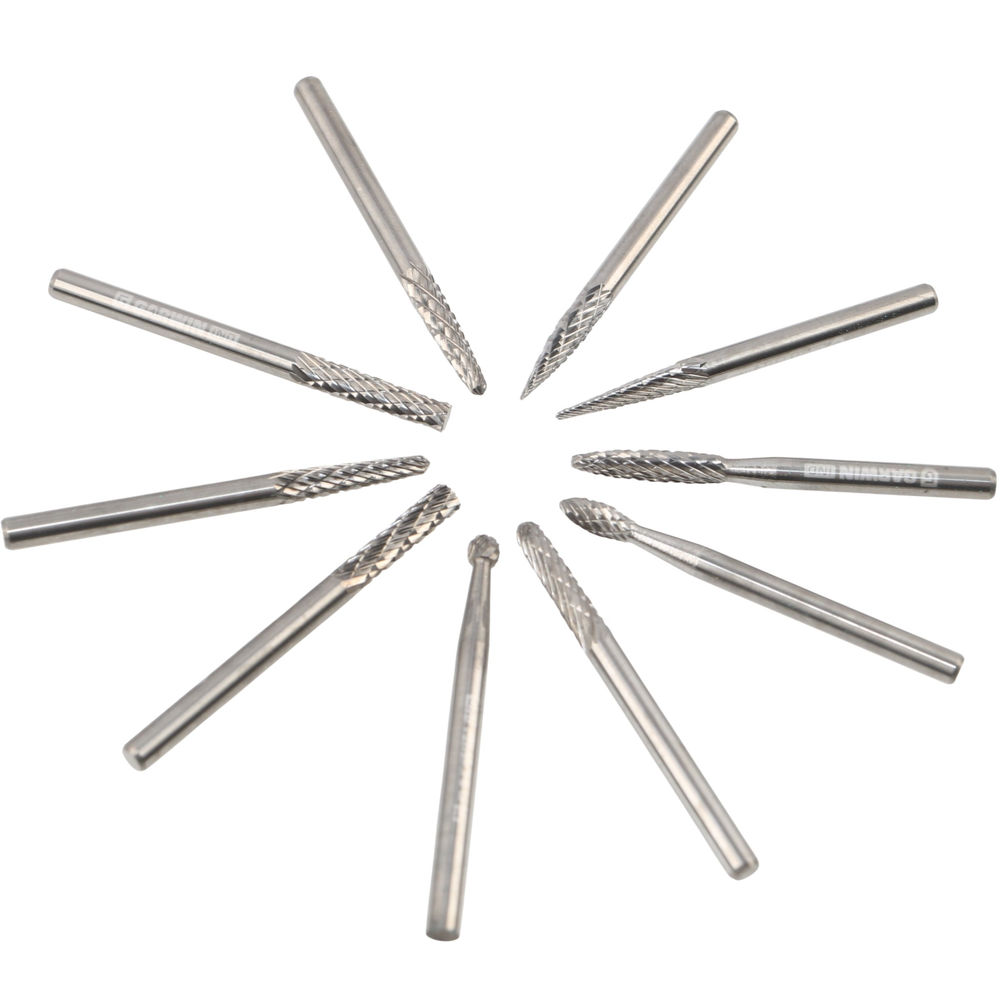 Набор борфрез твердосплавных 3 мм, VHM, DC, 10 предметов (модель 900777), GARWIN INDUSTRIAL, GM-CBS10-900777-3
