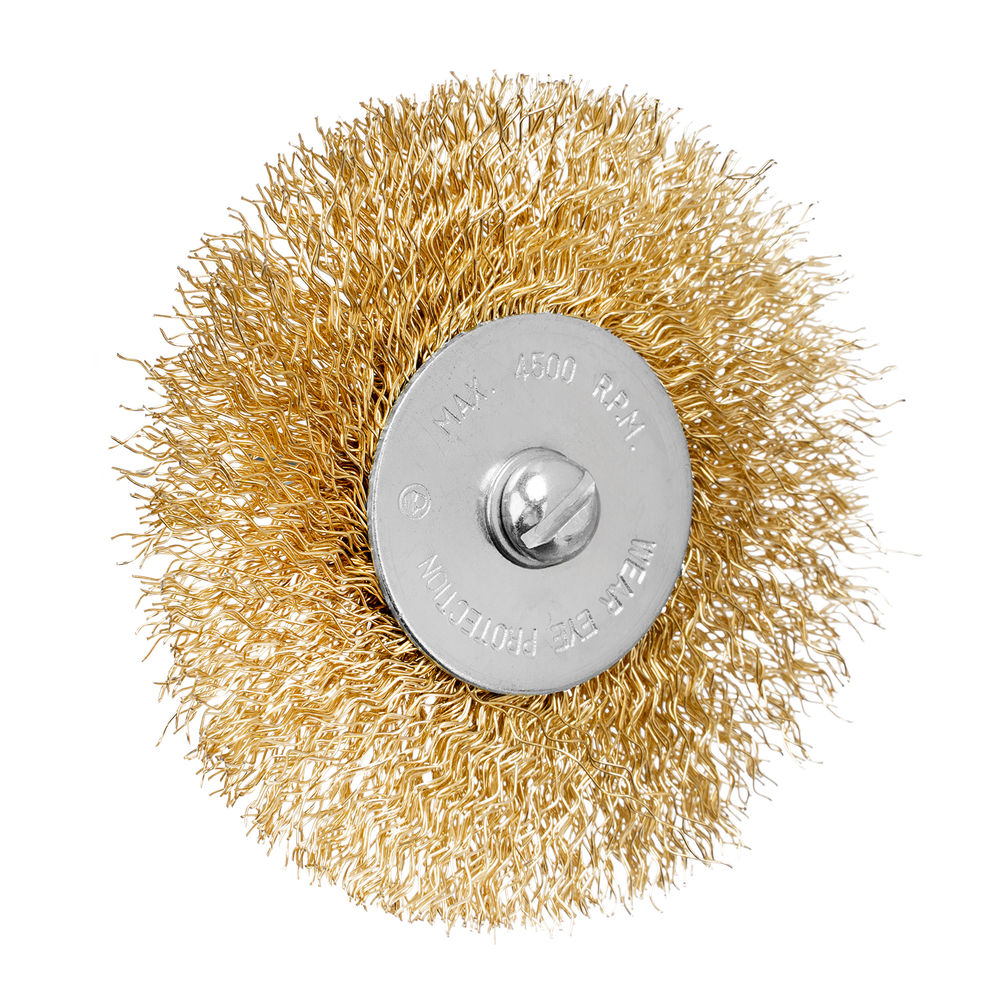 Набор щеток для дрели, 3 шт, 3 плоские, 50-63-75 мм, со шпильками, металлические Matrix (74490)