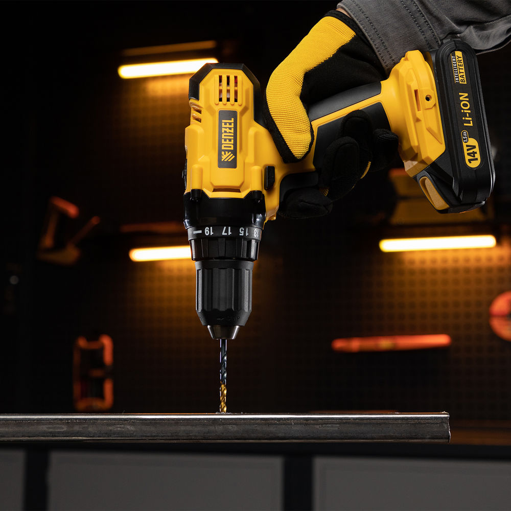 Набор сверл по металлу, 1-10 мм, HSS-Tin, Golden Tip, 19 шт Denzel (72321)