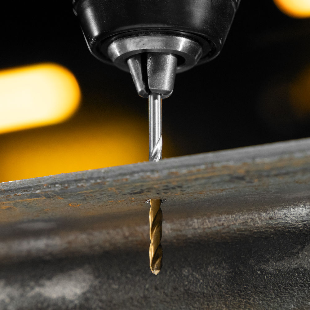 Набор сверл по металлу, 1-10 мм, Р6М5-TiN, Golden Tip, 19 шт Denzel (723003)