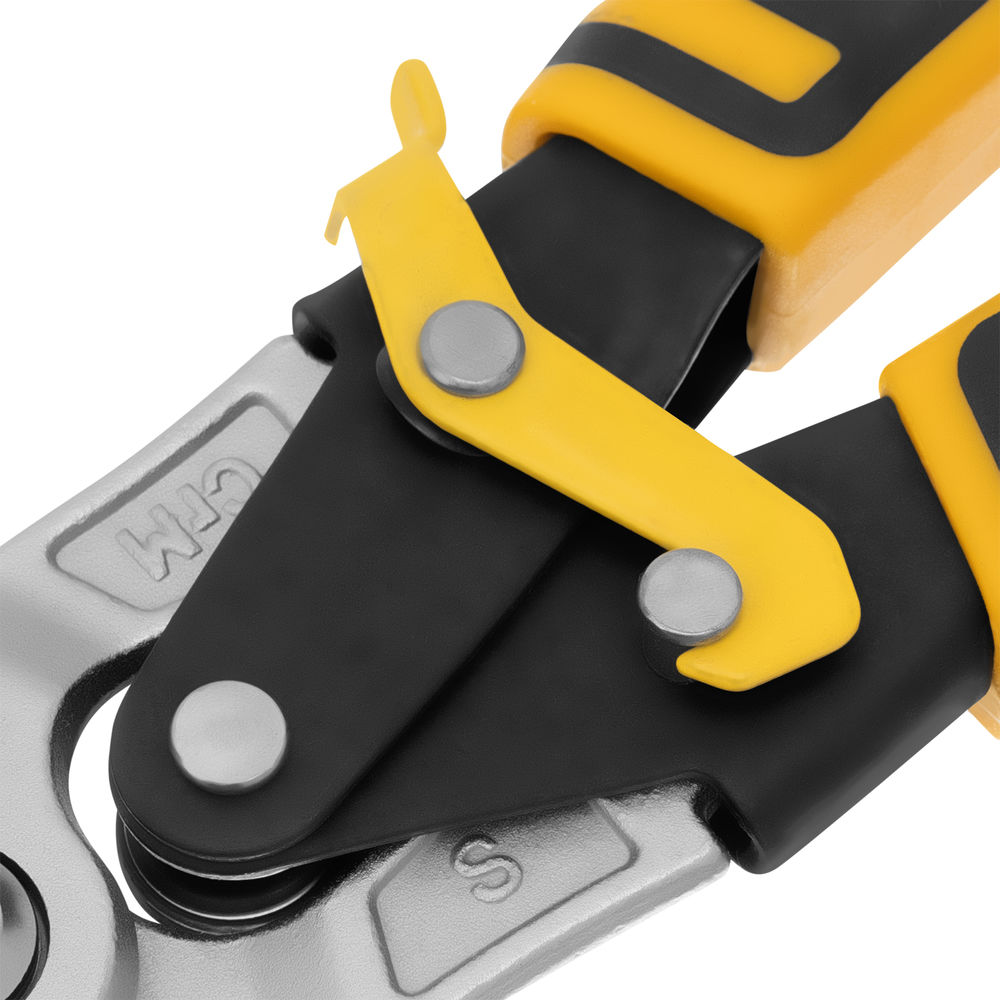 Ножницы по металлу, 270 мм, прямой рез, сталь-CrMo, трехкомпонентные рукоятки Denzel (78370)