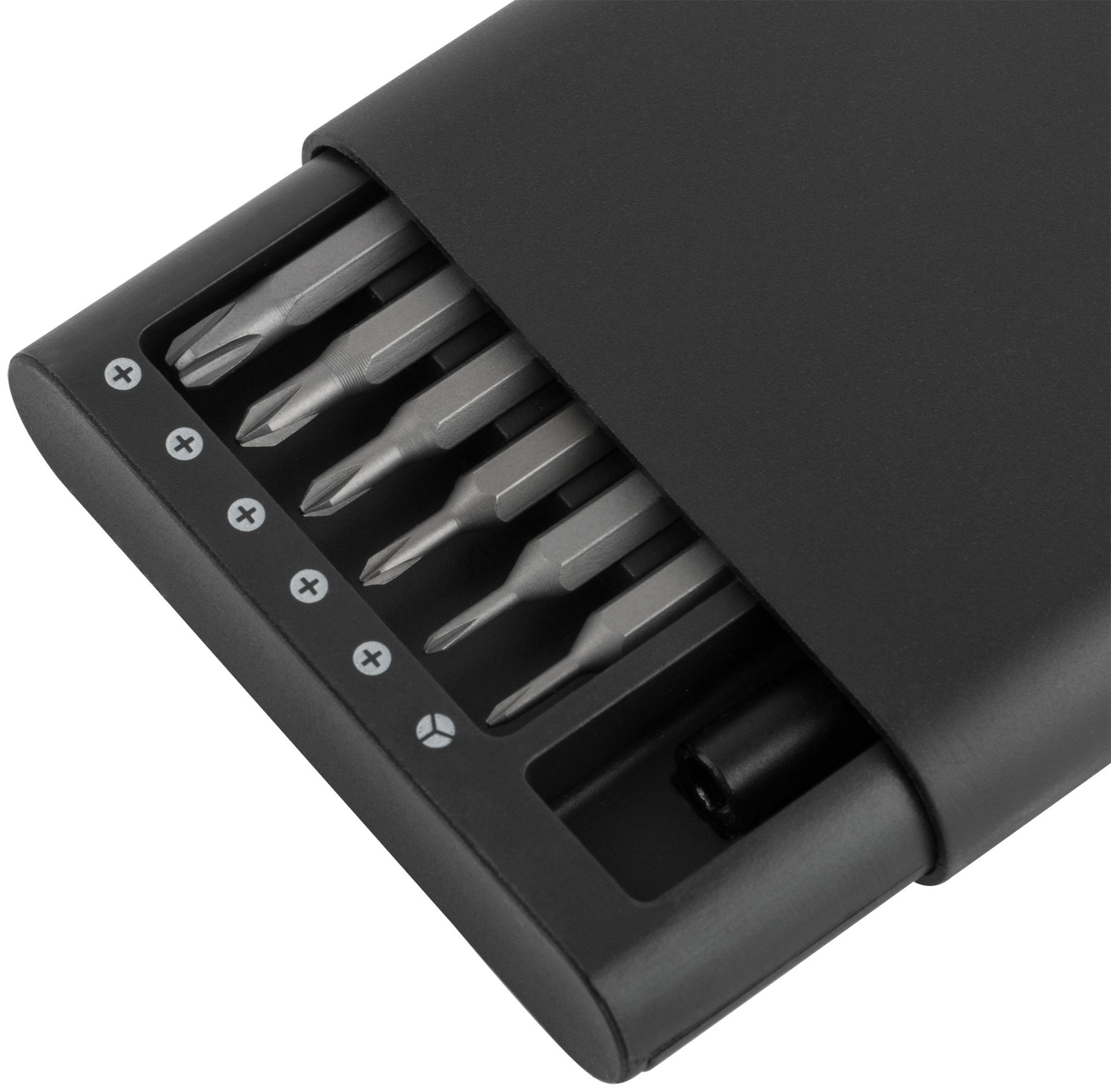 Отвертка с битами для точных работ, 24 бит сталь S2, алюминиевый кейс, Профи (56195)