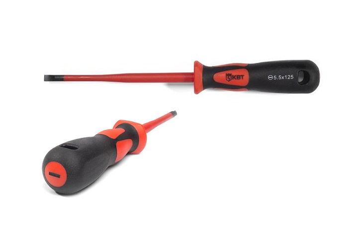 Отвертка диэлектрическая Слим шлицевая 6,5150 (КВТ) 78590