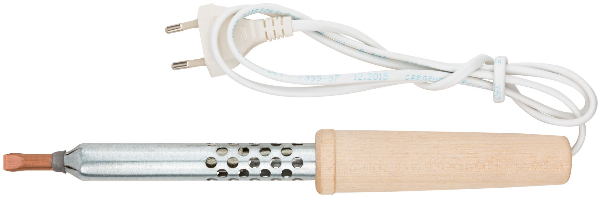 Паяльник 220 В, деревянная ручка 80 Вт (60508)
