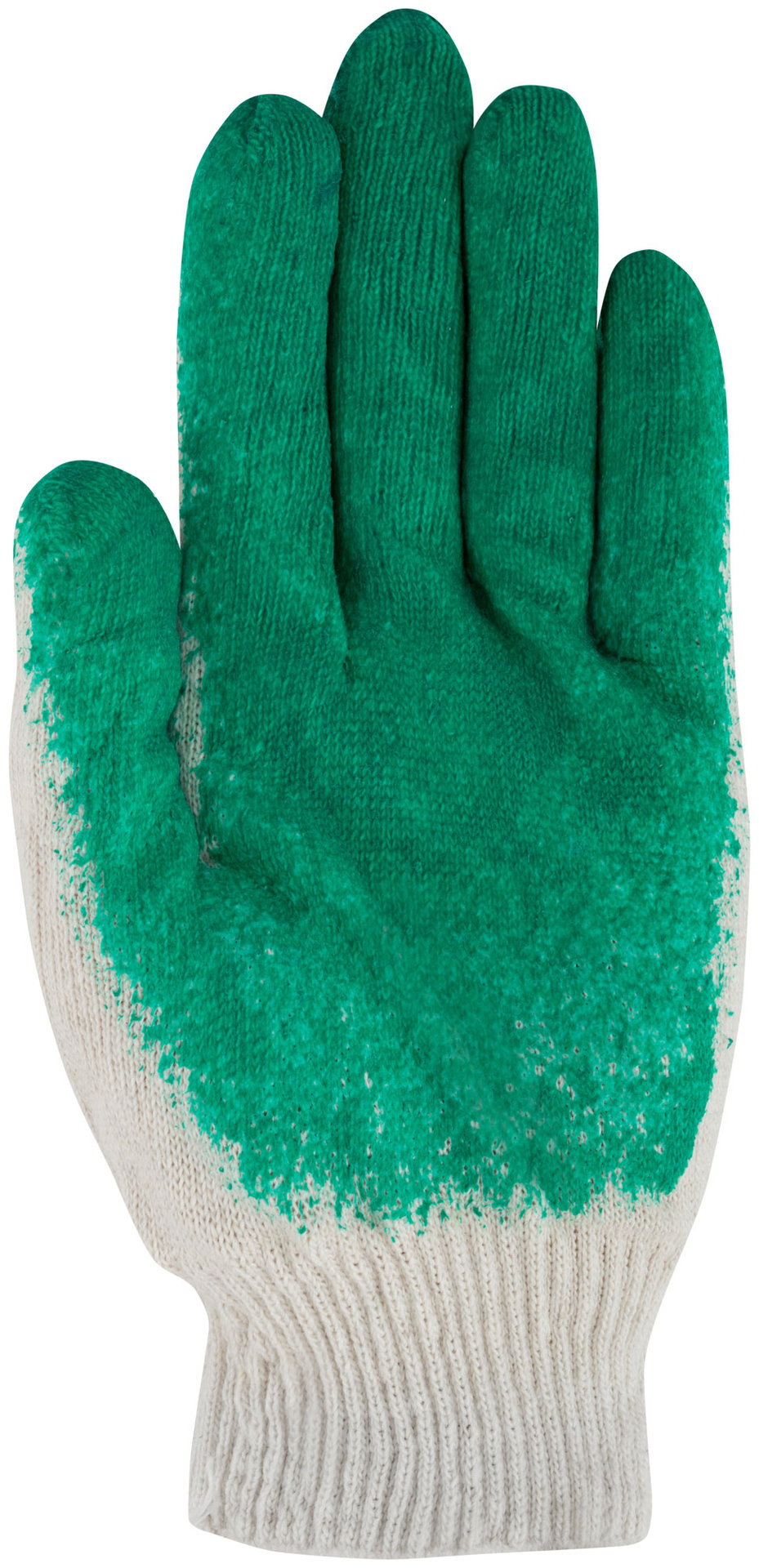 Перчатки вязаные х/б с резиновой заливкой наладонника (12470)