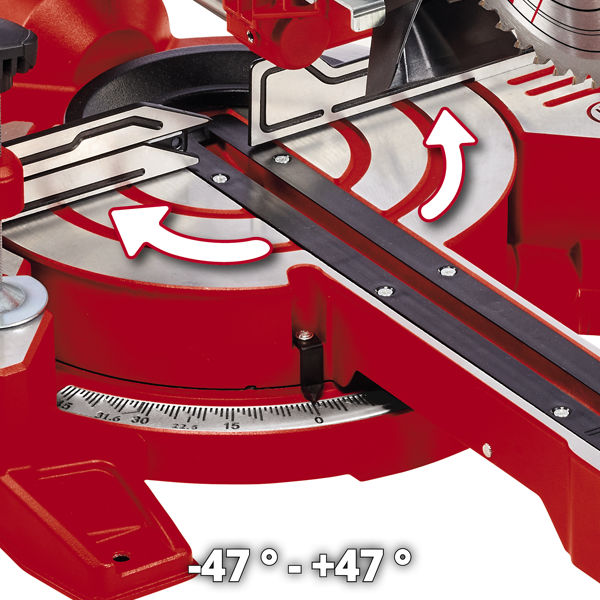 Пила торцовочная Einhell TC-SM 216, 1600Вт,216х30мм,пропил 65х305мм,лазер,диск 48 зб (4300380)