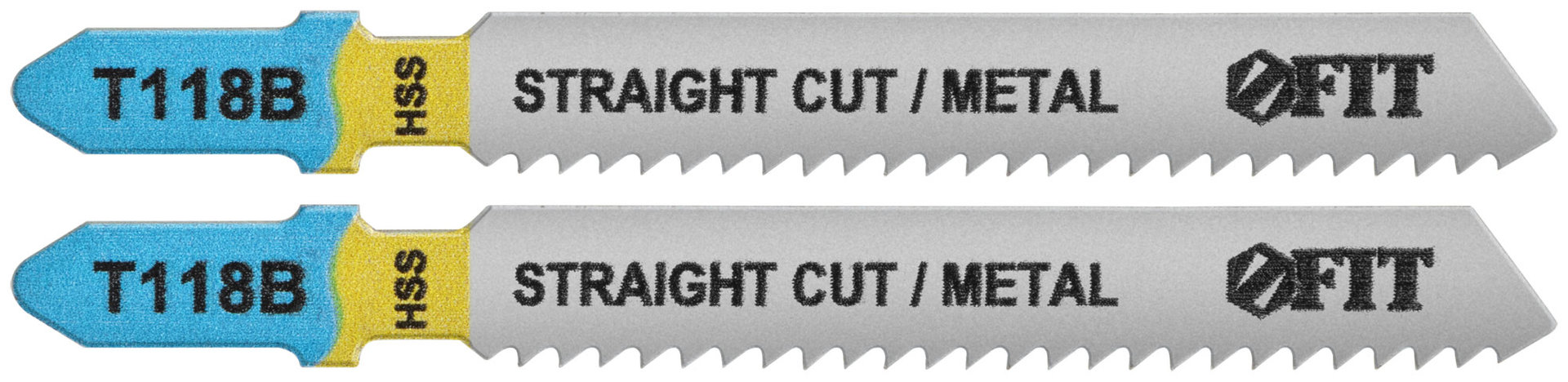 Полотна по металлу, HSS, фрезерованные, волнистые зубья, 76/51/2 мм (T118B), 2 шт. (40967)