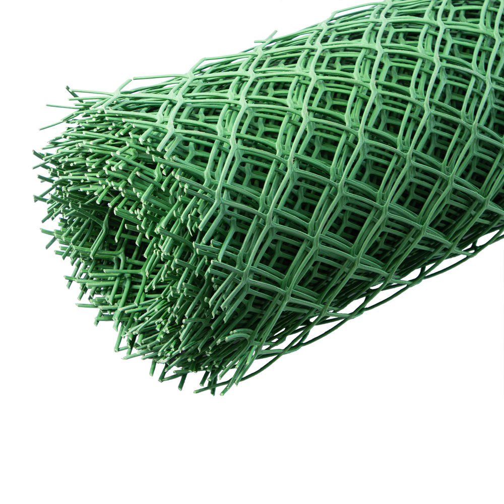 Решетка заборная в рулоне, облегченная, 1.5 х 25 м, ячейка 70 х 70 мм, пластиковая, зеленая, (64523)