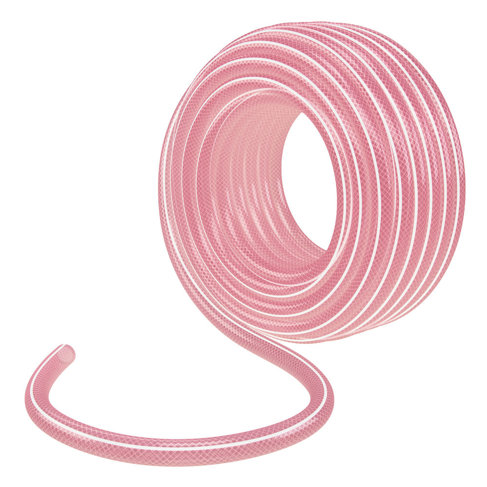 Шланг эластичный 3/4, 15 м, прозрачный розовый Palisad (67674)