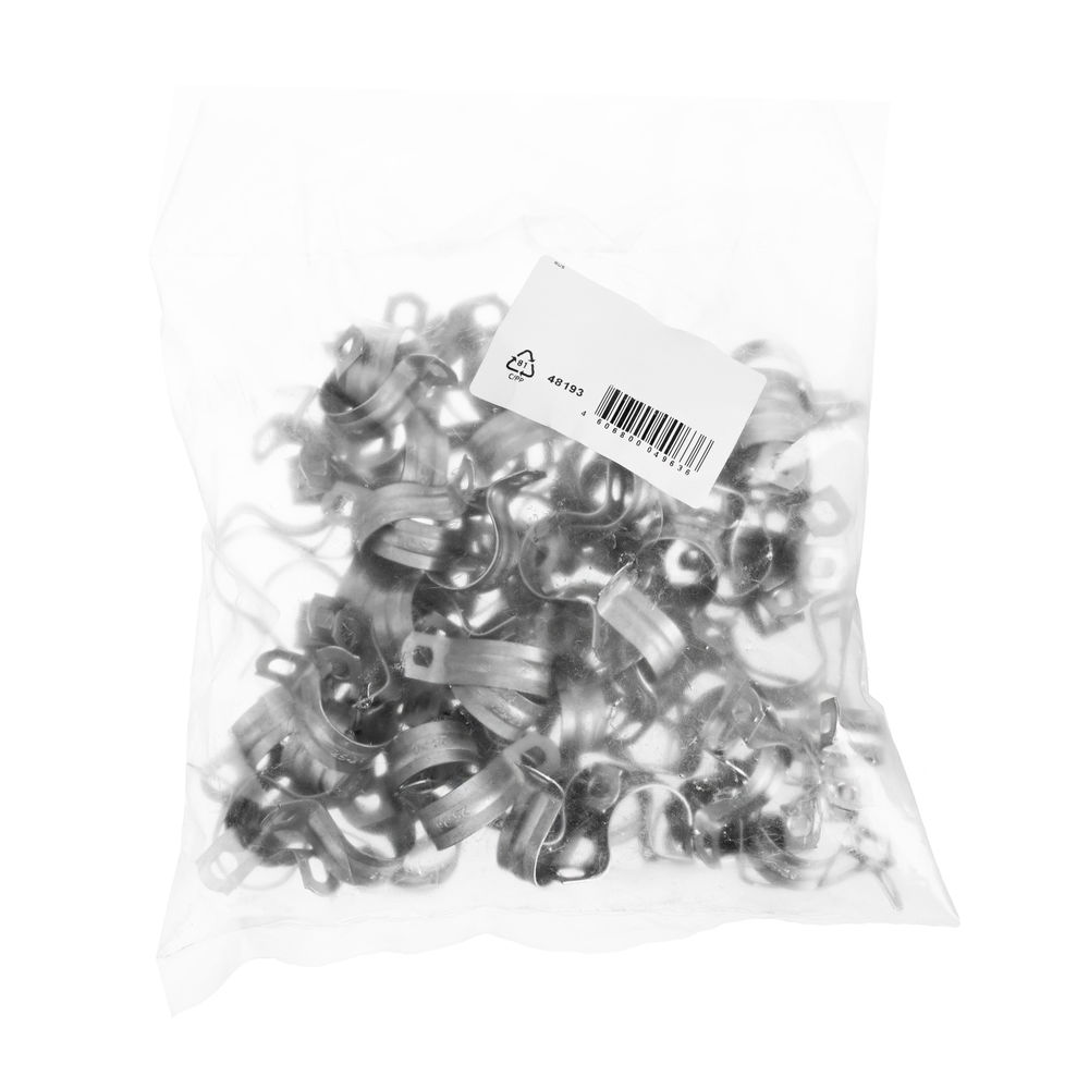 Скоба металлическая двухлапковая, 25 мм, 100 шт Сибртех (48193)