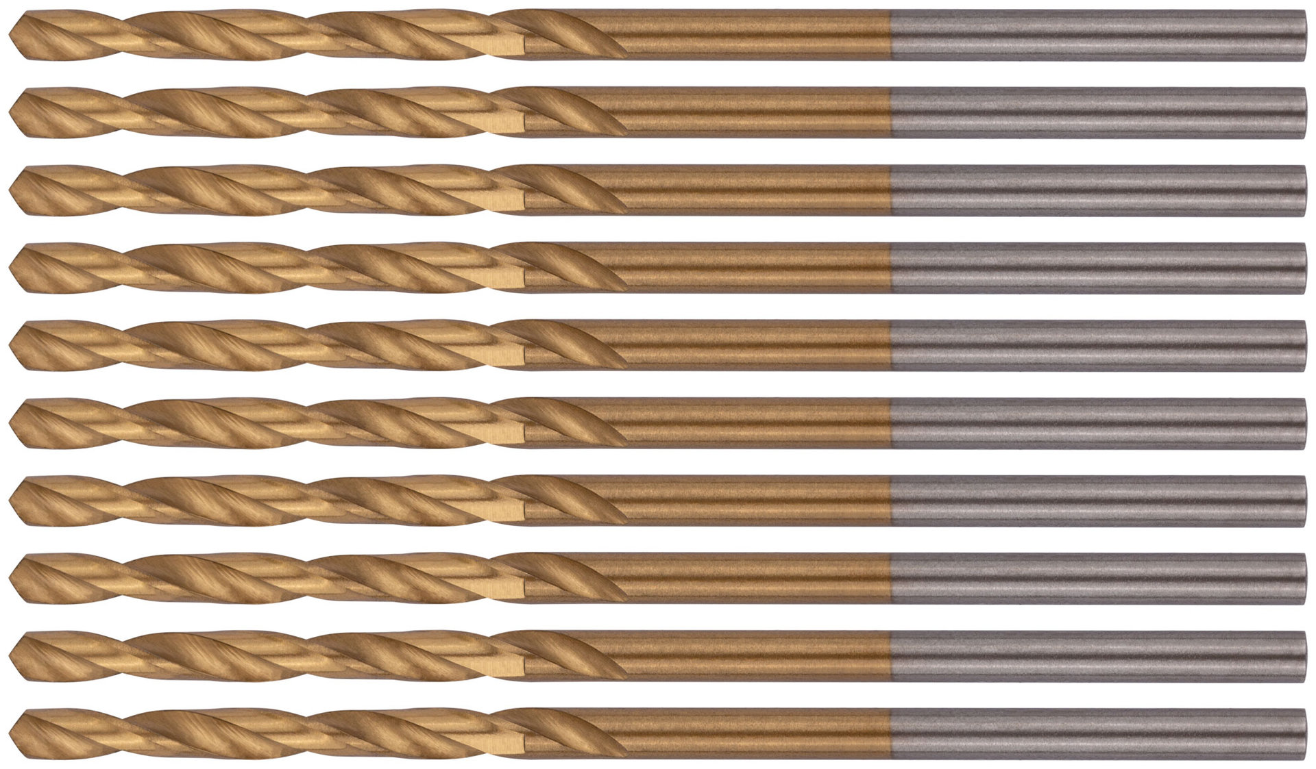 Сверла HSS по металлу, титановое покрытие 2,0 мм (10 шт.) (34120)