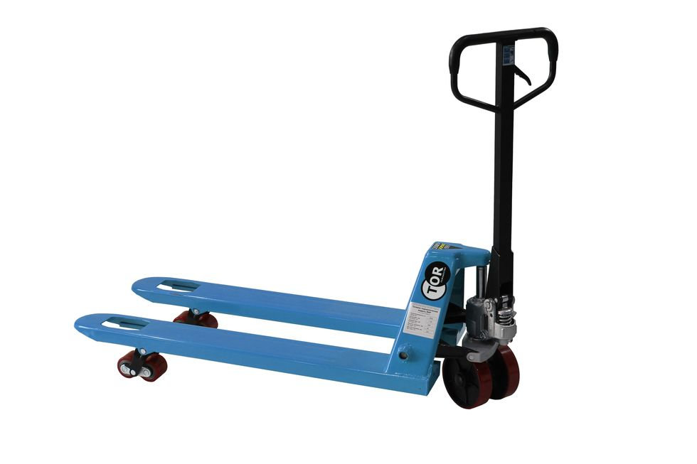 Тележка гидравлическая 3500 кг 1150 мм резиновые колеса TOR RHP(BF) PRO (1049883)