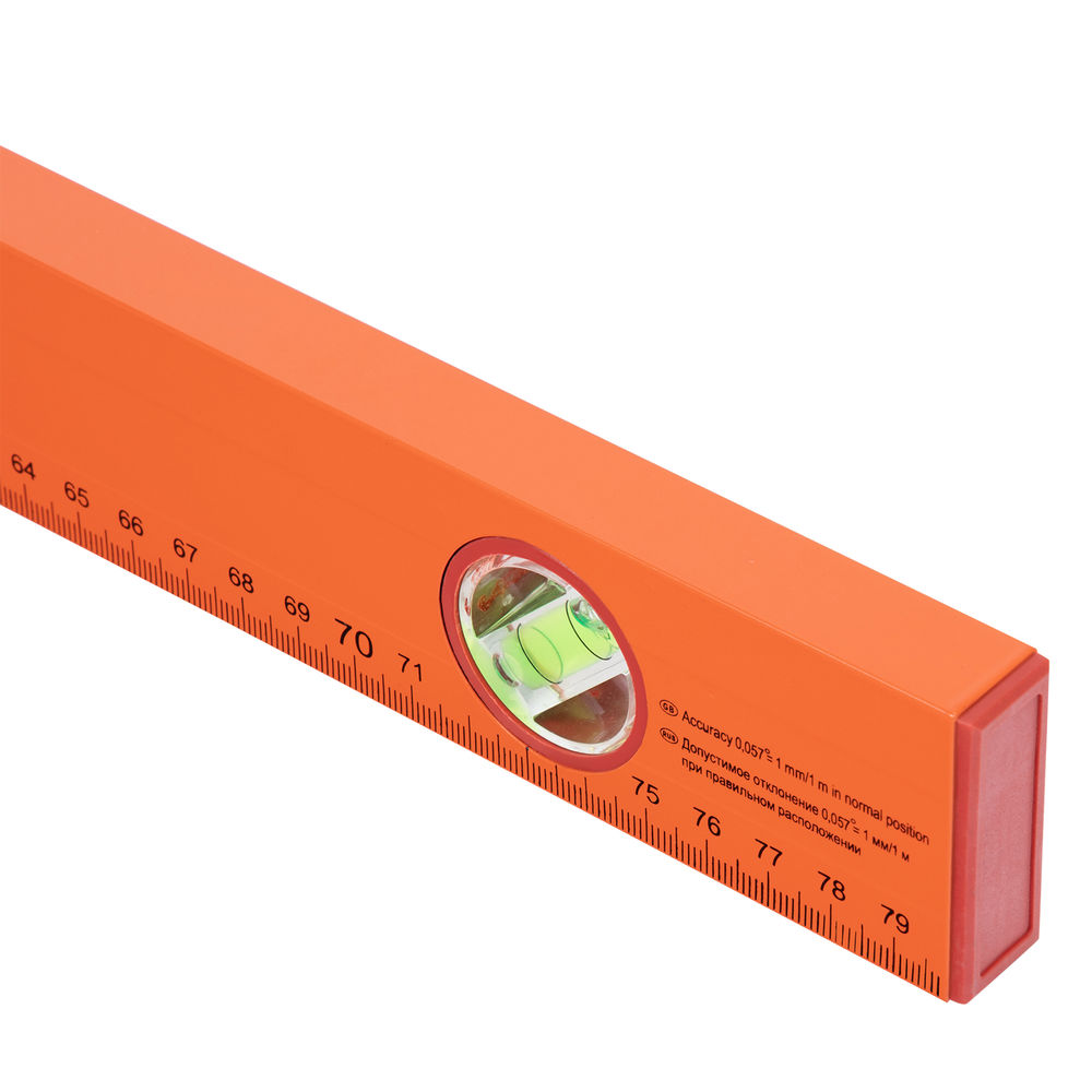 Уровень алюминиевый, 800 мм, 3 глазка, желтый, линейка Sparta (330265)