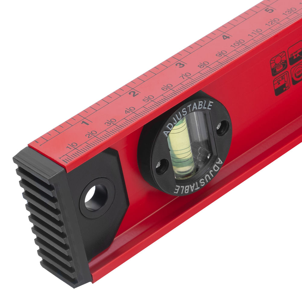 Уровень алюминиевый Рельс, 800 мм, 3 глазка, усиленный Matrix (34008)