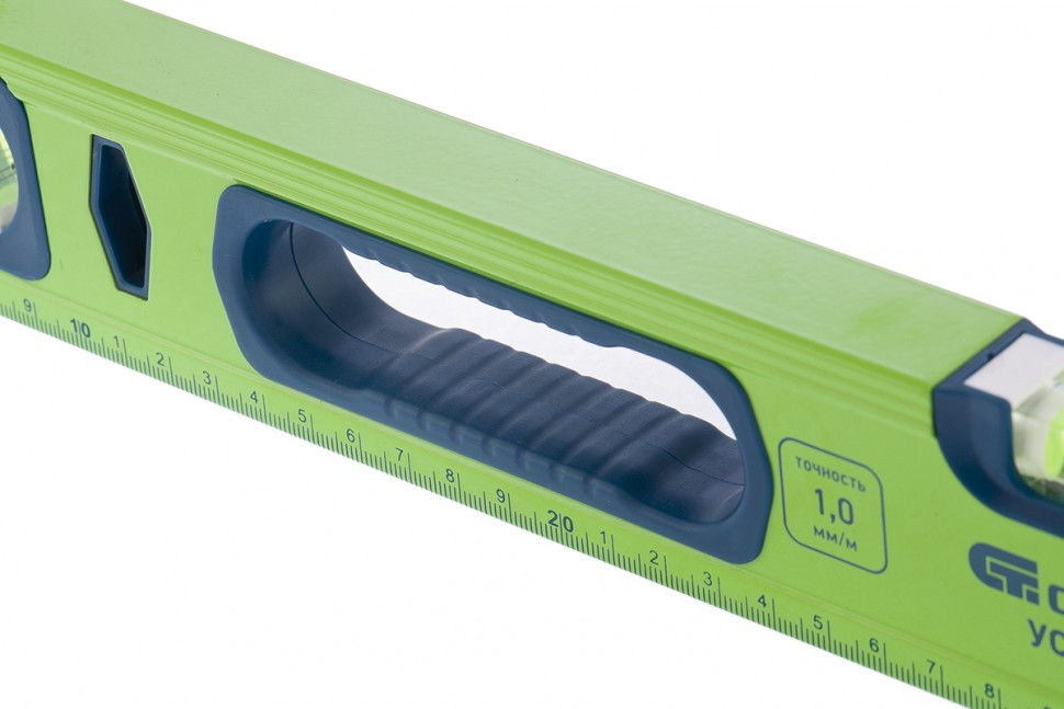 Уровень алюминиевый УС-1, 0-1200, фрезерованный, 3 глазка, рукоятки, 1200 мм Сибртех (34104)