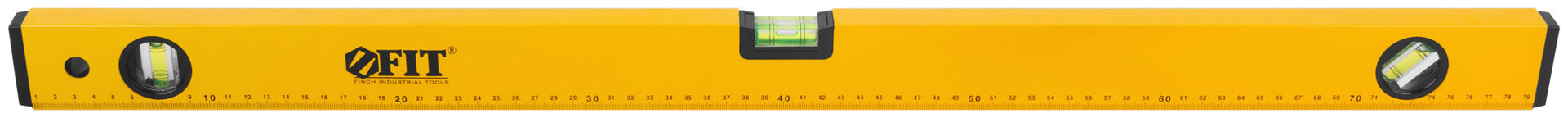 Уровень Стайл, 3 глазка, желтый усиленный корпус, фрезер. рабочая грань, шкала, Профи 800 мм (18208)