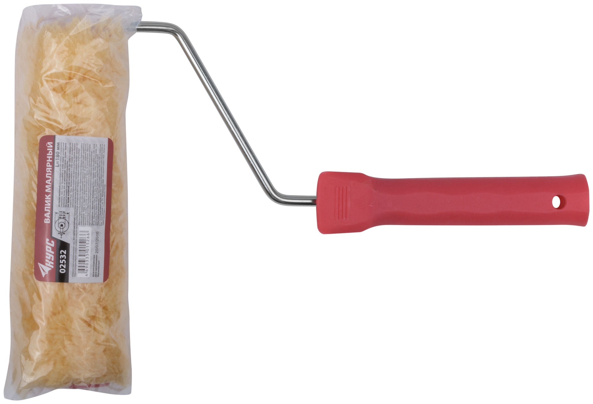 Валик полиакриловый нитяной, стержневая система, диам. 40/76 мм, ворс 18 мм, бюгель 6 мм, 180 мм (02532)