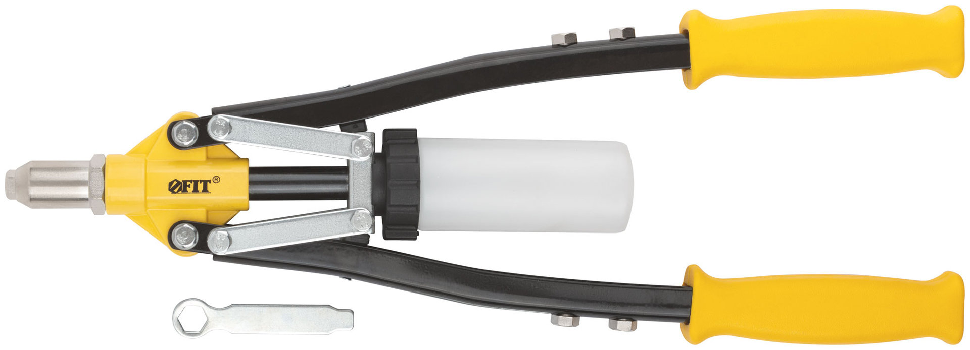 Заклепочник усиленный с длинными ручками, пластиковый контейнер 3,2-6,4 мм (445 мм) (32056)