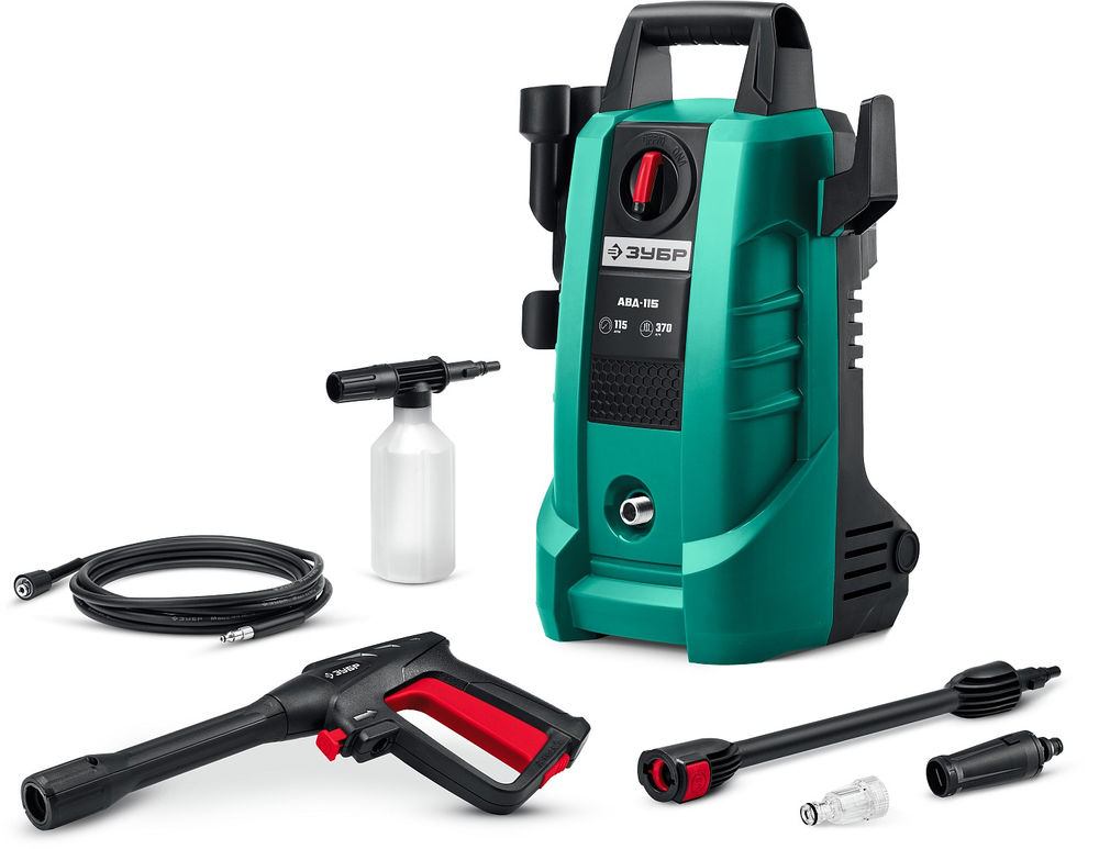 Мойка высокого давления 1500 Вт 115 Атм пистолет МИГ-180 ЗУБР АВД-115