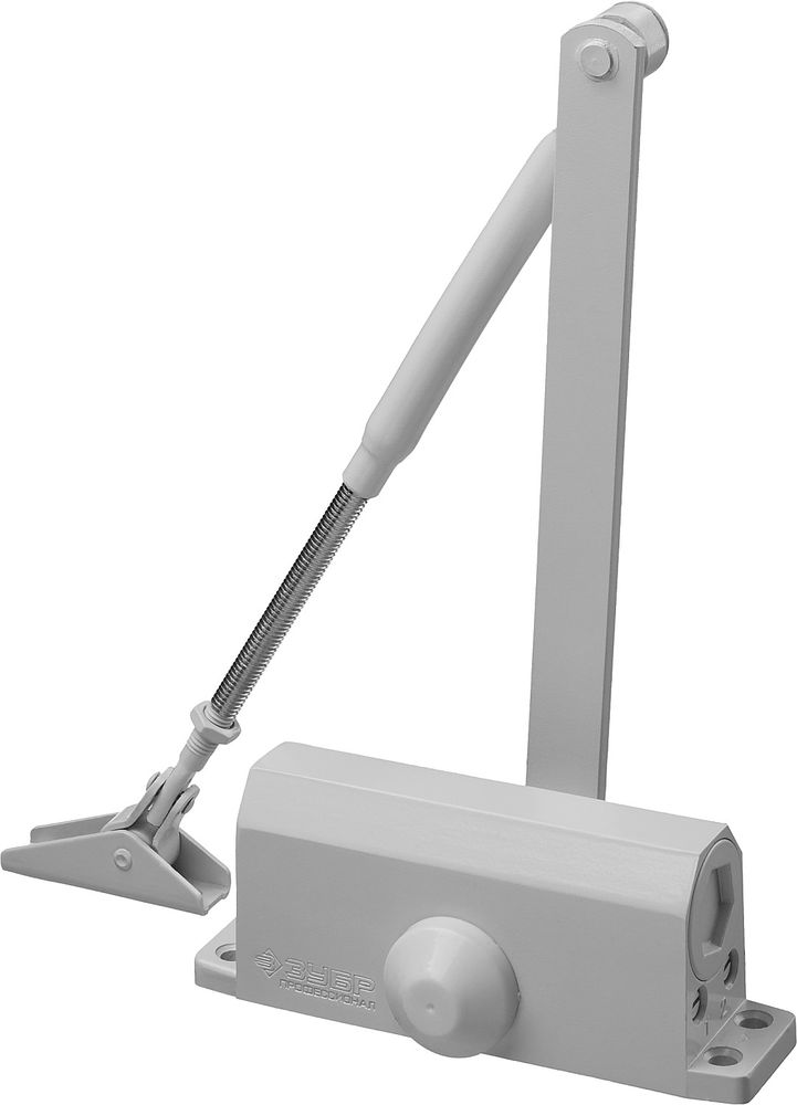 Доводчик дверной до 80 кг цвет белый ЗУБР Профессионал 37911-80