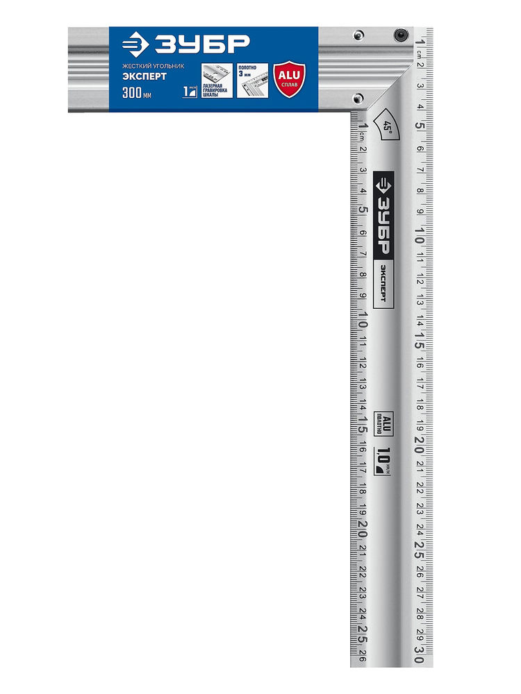 Угольник столярный жесткий ЭКСПЕРТ 300 мм ЗУБР Профессионал 34392-30