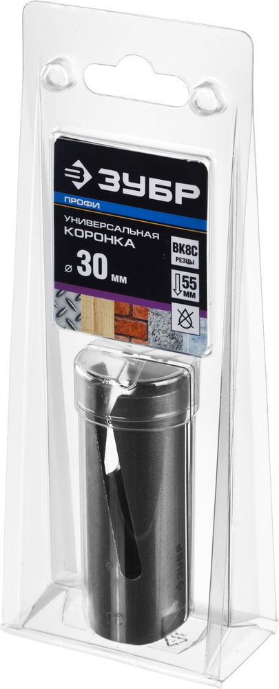 Коронка с твердосплавными резцами 30 мм ЗУБР Проуниверсал Профессионал 29514-30
