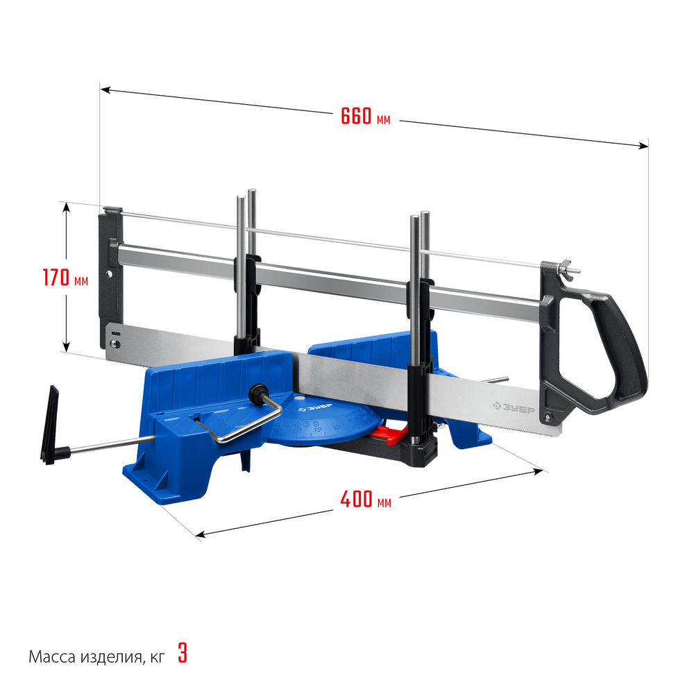 Стусло поворотное прецизионное 550 мм Профессионал СП-550 ЗУБР 15461-550