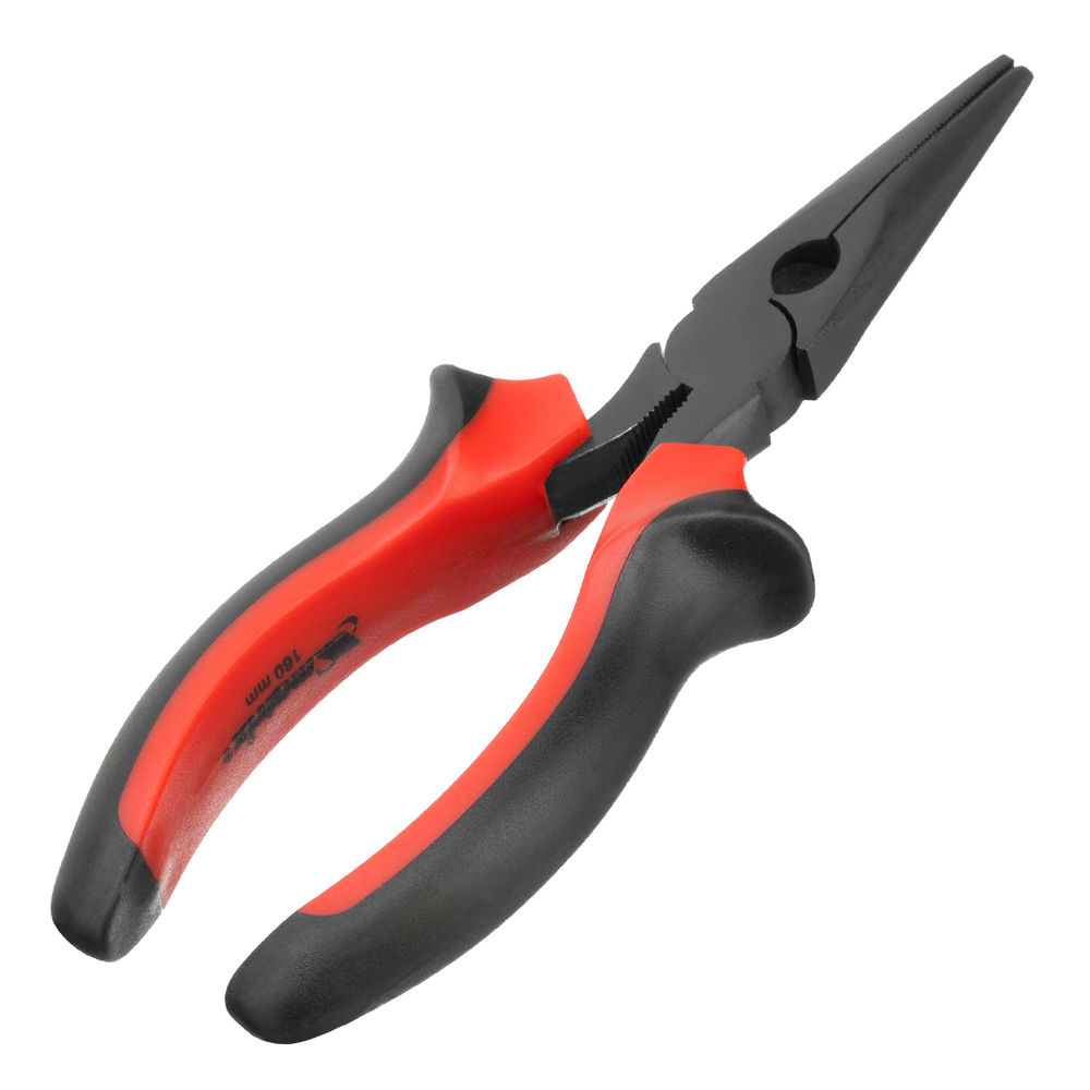 Длинногубцы прямые Black Nickel, 160 мм, двухкомпонентные рукоятки Matrix (17158)