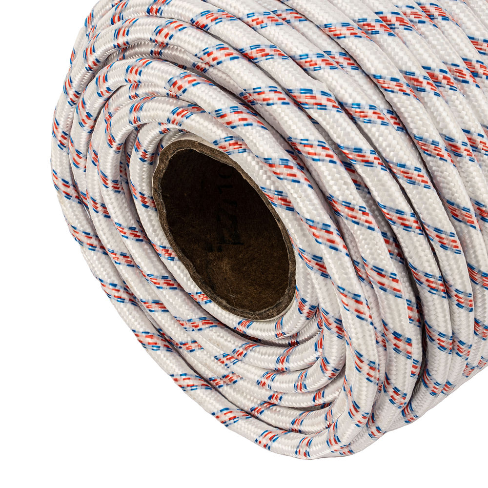 Фал плетеный полипропиленовый с сердечником, 12 мм, L 100 м, 24-прядный, Сибртех (93968)