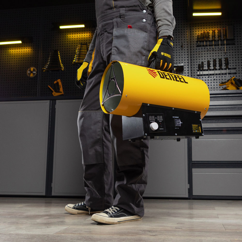 Газовая тепловая пушка GHG-15i, 15 кВт, цифровой термостат, пропан-бутан Denzel (96478)