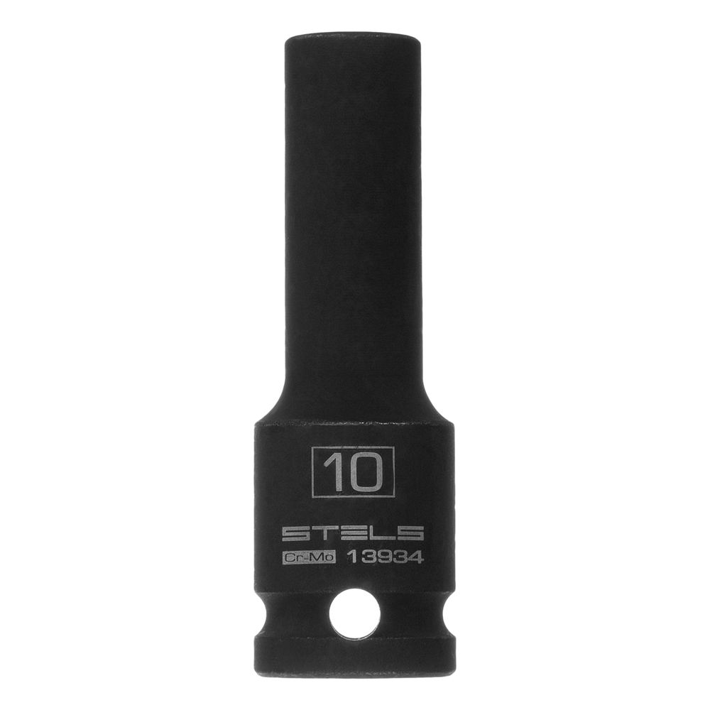 Головка ударная удлиненная шестигранная, 10 мм, 1/2, CrMo Stels