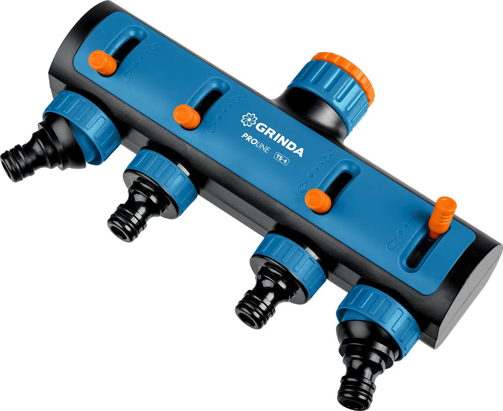 Поливочные распределители TS-4, 3/4 - 1, четырехканальный, с внутренней резьбой, PROLine GRINDA 8-426313_z02