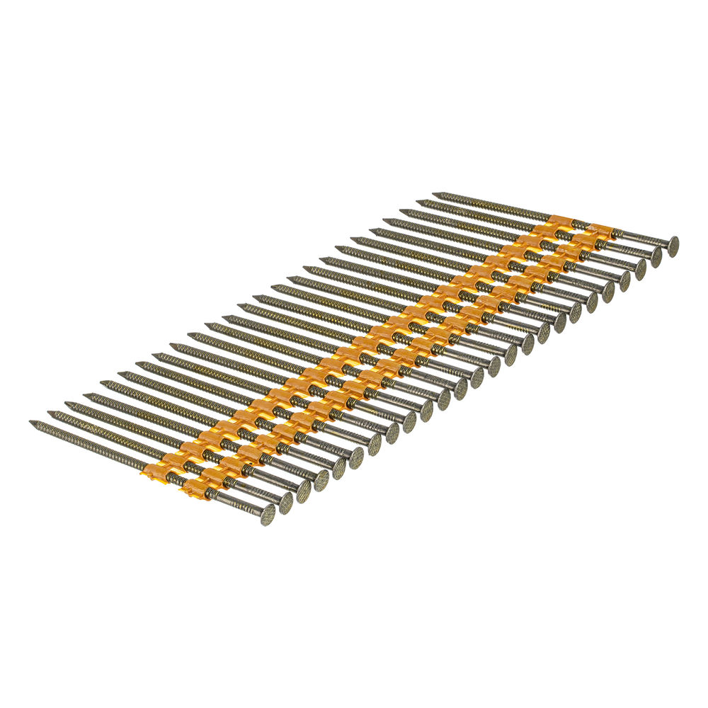 Гвозди для пнев. нейлера (крашен.) длина - 90 мм, диам. - 3,05 мм, 2000 шт. Denzel (57700)