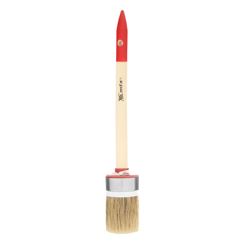 Кисть круглая, Профи №8 (35 мм) натуральная щетина, деревянная ручка MTX (82045)