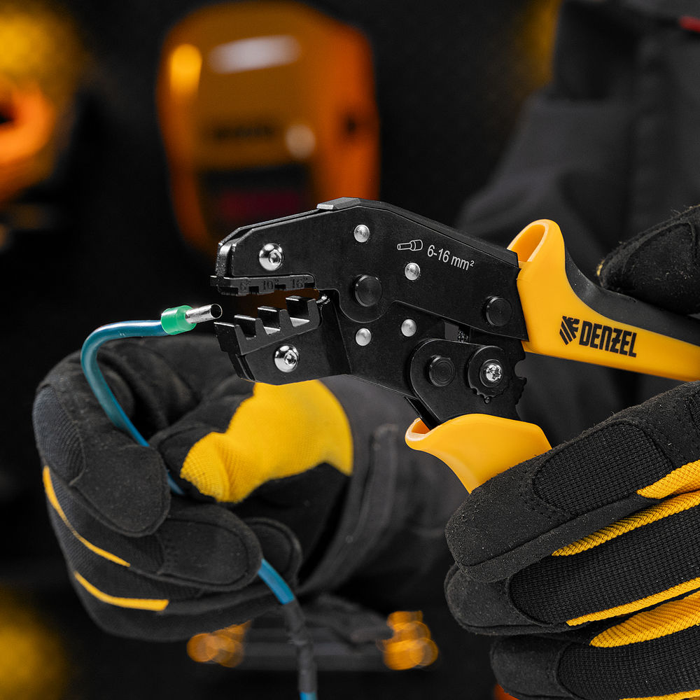 Клещи для обжима наконечников штыревых НШВ, НШВИ, НШВИ-2, 6-16 мм2 Denzel (17744)