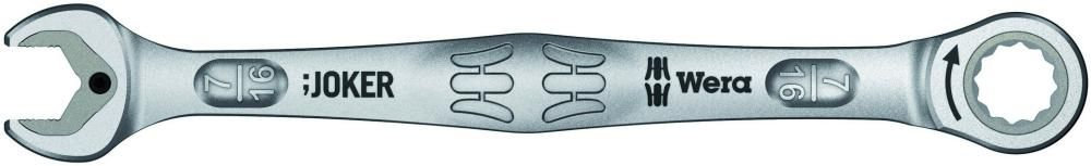 Ключ гаечный комбинированный с трещоткой 7/16 x 165 мм Joker 6000 WE-073282