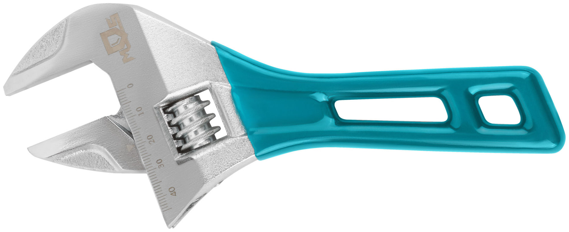 Ключ разводной с тонкими губками, пластиковая накладка на ручку, 200 мм ( 45 мм )