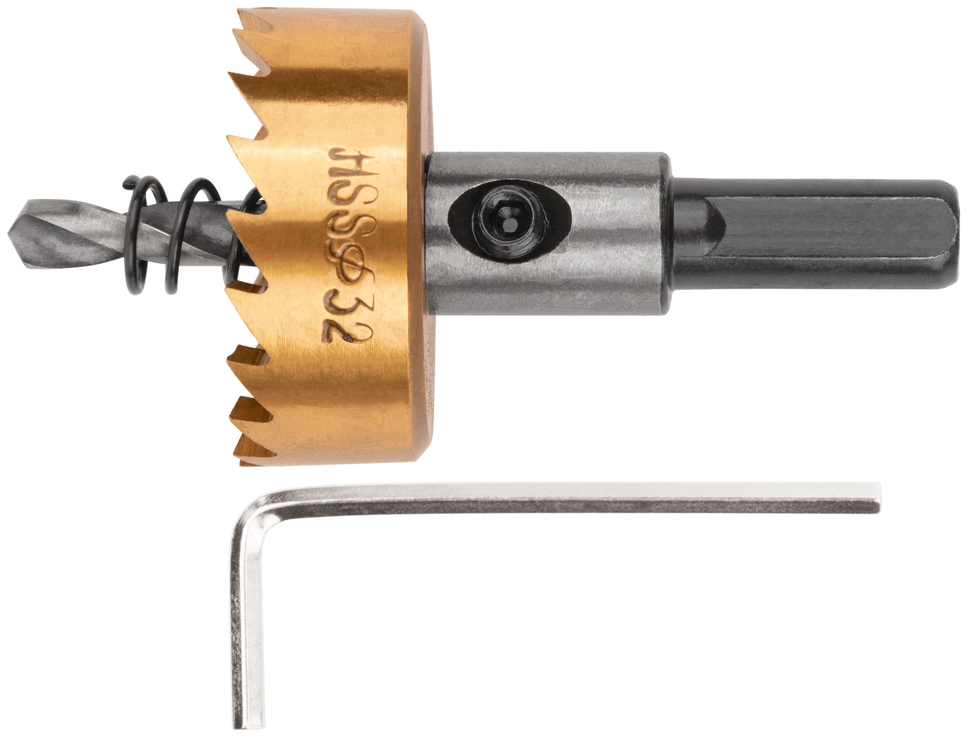 Коронка кольцевая по металлу, HSS сталь, титановое покрытие 32 мм (36869)