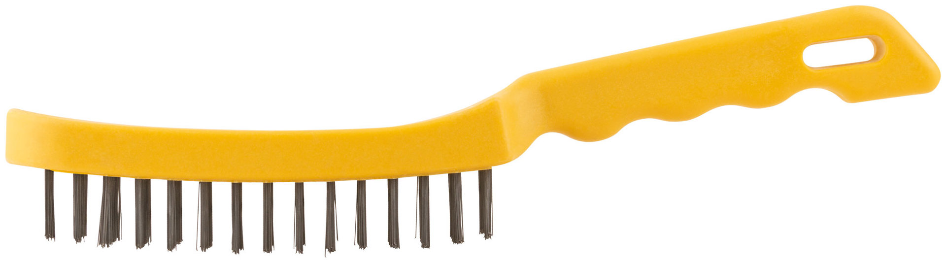 Корщетка стальная, желтая пластиковая ручка, 275 мм, 6-ти рядная (38440)