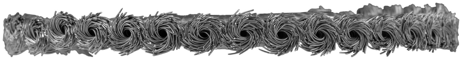 Корщетка-колесо, посадочный диаметр 22,2 мм, стальная витая проволока 200 мм (39109)