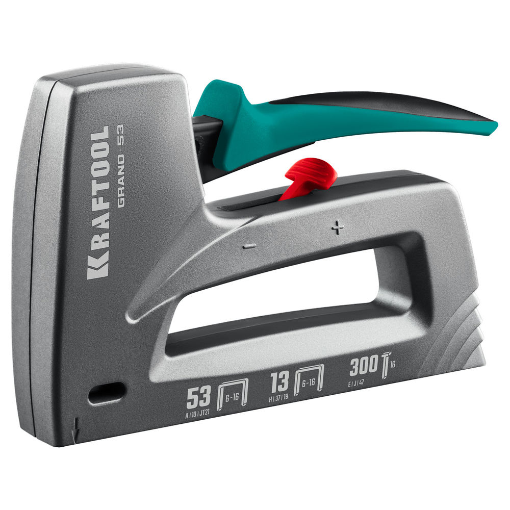 Алюминиевый рессорный степлер GRAND-53, тип 53 (A/10/JT21) 23GA (6 - 16 мм)/13/300 KRAFTOOL 3193