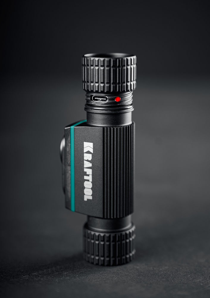 Фонарь налобный/ручной аккумуляторный 1000 лм, 4 режима, 3в1, 2200мАч KH-7 KRAFTOOL 56450