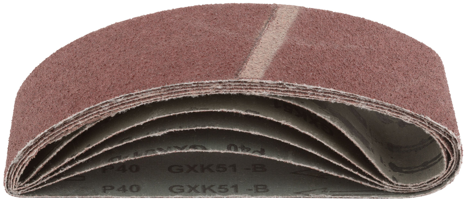 Ленты шлифовальные бесконечные, водостойкие, на тканевой основе, 5 шт., 75х533 мм Р 40 (39692)