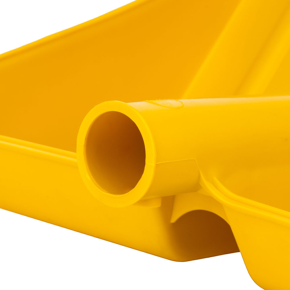 Лопата для уборки снега пластиковая, желтая, 420 х 425 мм, без черенка, Сибртех (61616)