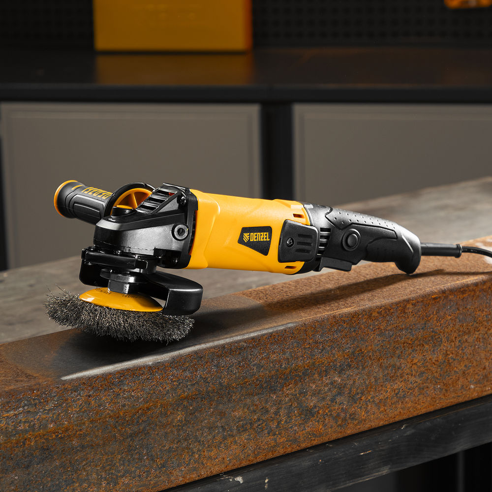 Машина шлифовальная угловая AG125-1100A, 1100 Вт, 125 мм, 3000-11000 об/мин Denzel (26908)