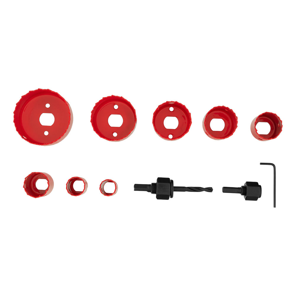 Набор кольцевых пил по дереву, 19-64 мм, 11 предметов Matrix (70473)